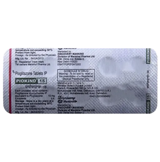 piokind 15mg tablet 10's